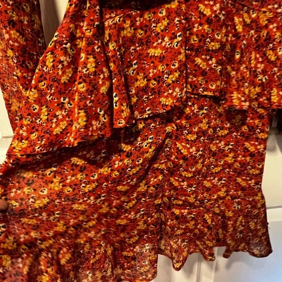 Rust floral dress - Picture 8 of 8